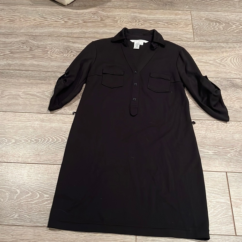 Black Collared Dress, size small.